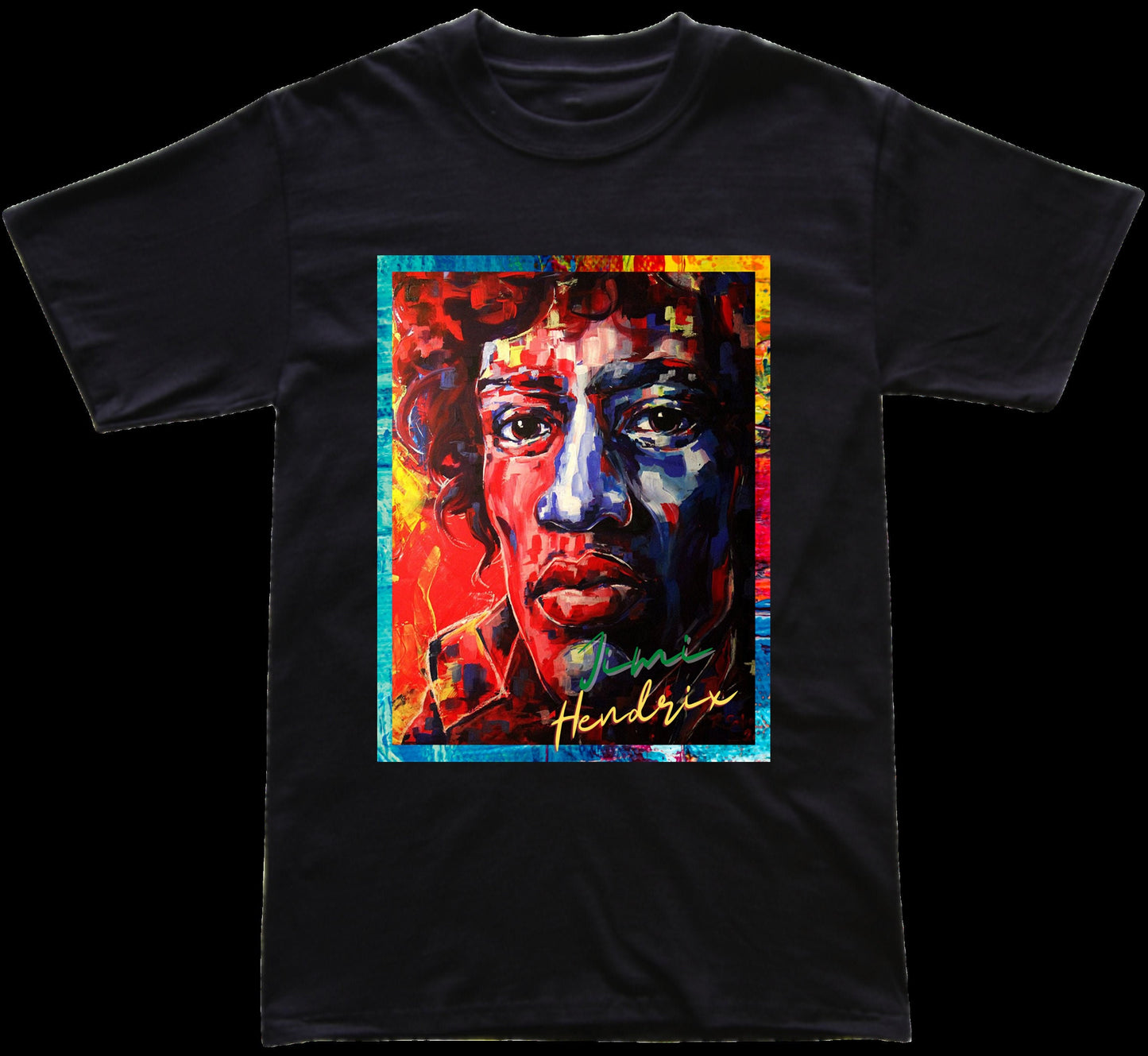 Clearance !!! Jimi Hendrix Watercolor Graphic T Shirt