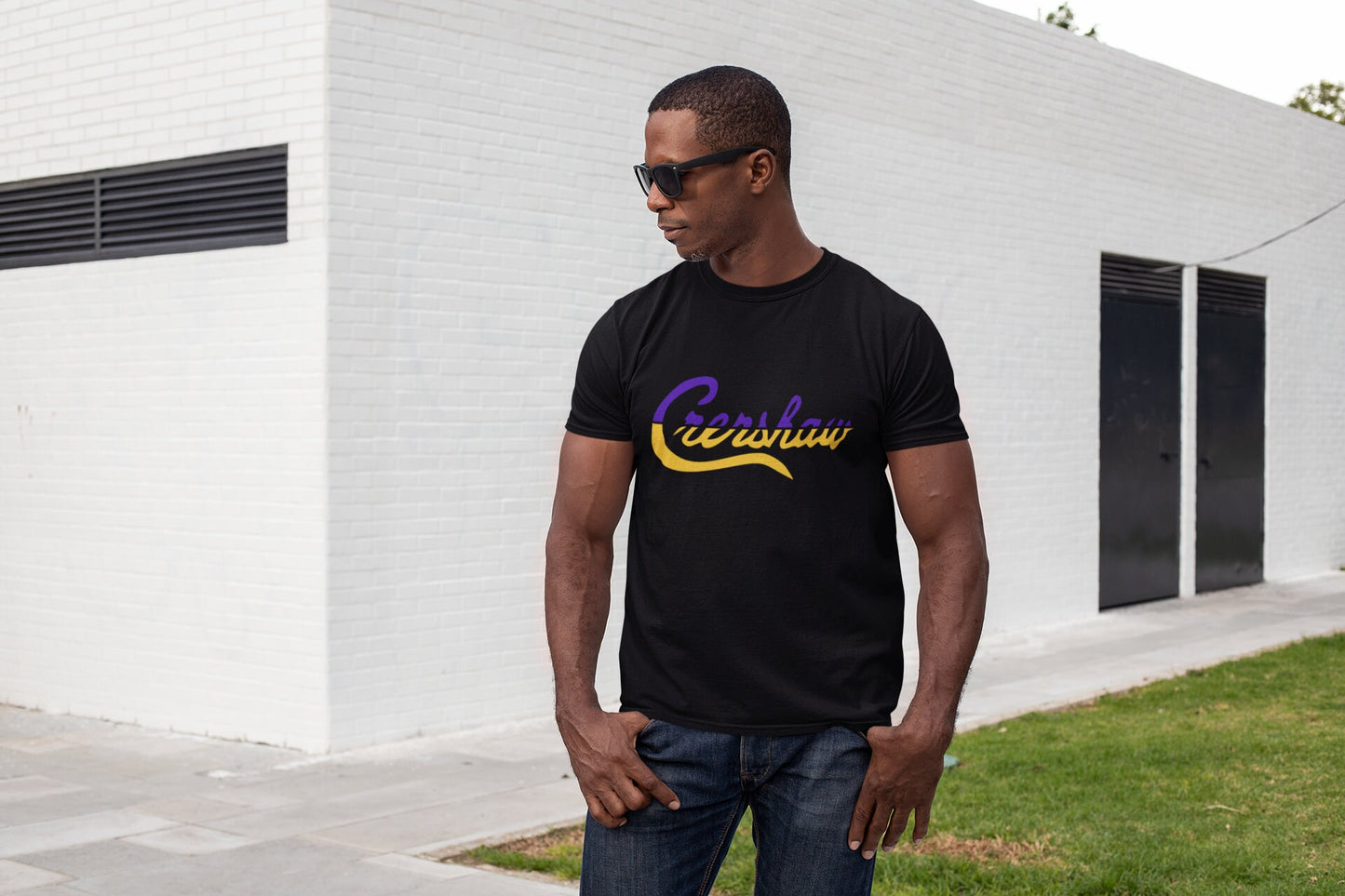 Limited Crenshaw Purple and Yellow Split Graphic