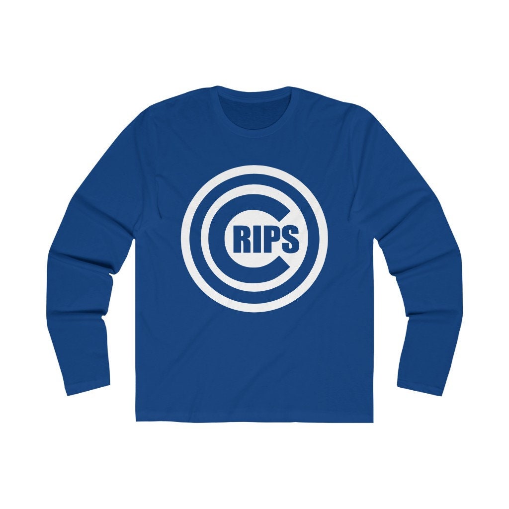 Crips Logo (White) Men's Long Sleeve Crew Tee