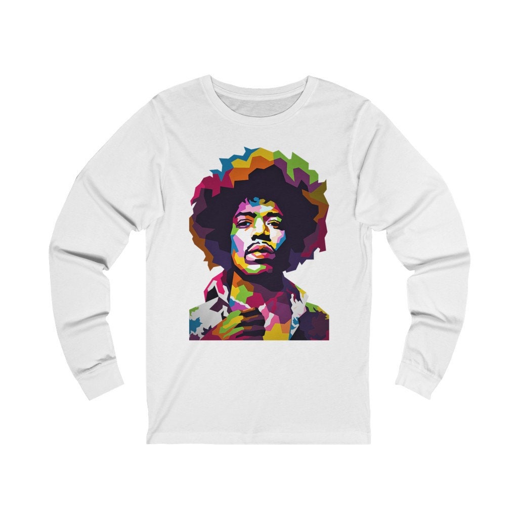 Jimi Hendrix Watercolor Long Sleeve Tee