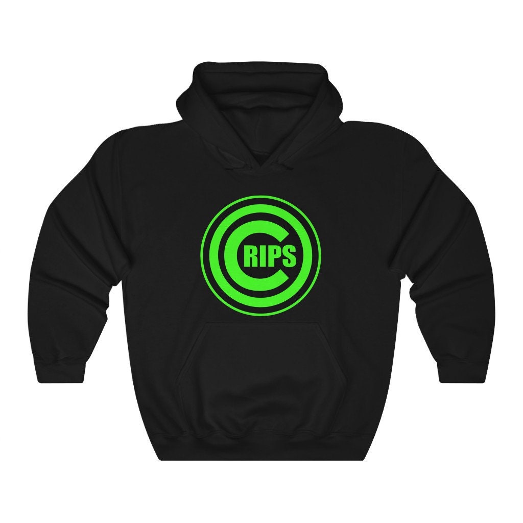 Crips Logo Neon Green Heavy Blend Hooded Sweatshirt