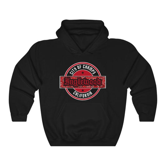 Inglewood City of Champs Red Bandana Unisex Heavy Blend Hooded Sweatshirt