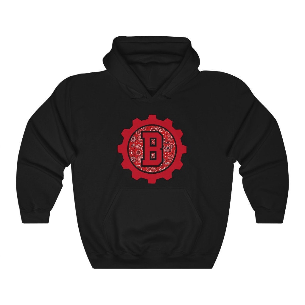 Damu Red Bandana B Heavy Blend Hooded Sweatshirt