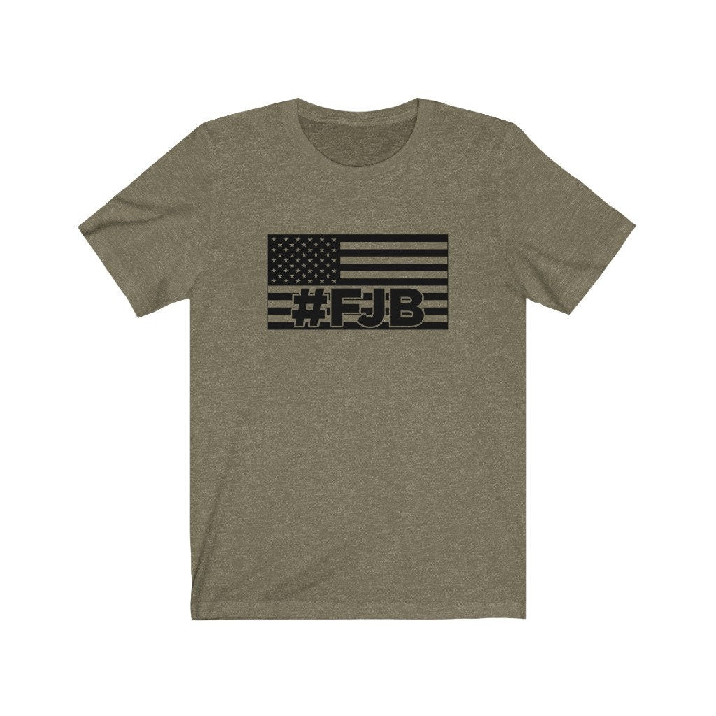 FJB Let's Go Brandon Black Flag Short Sleeve Tee