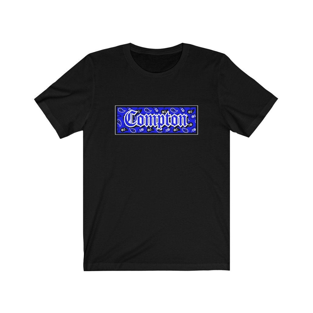 Compton Blue Bandana Unisex Jersey Short Sleeve Tee