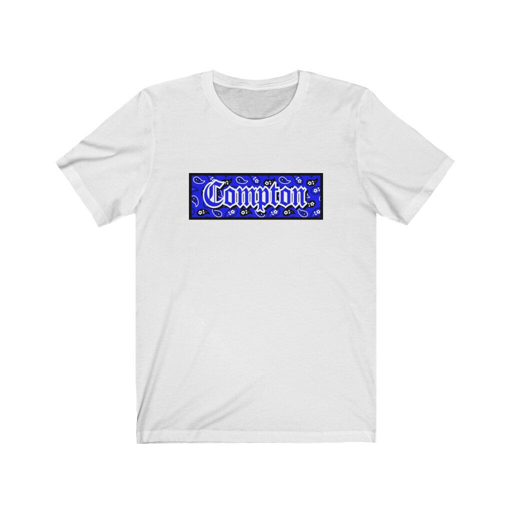 Compton Blue Bandana Unisex Jersey Short Sleeve Tee