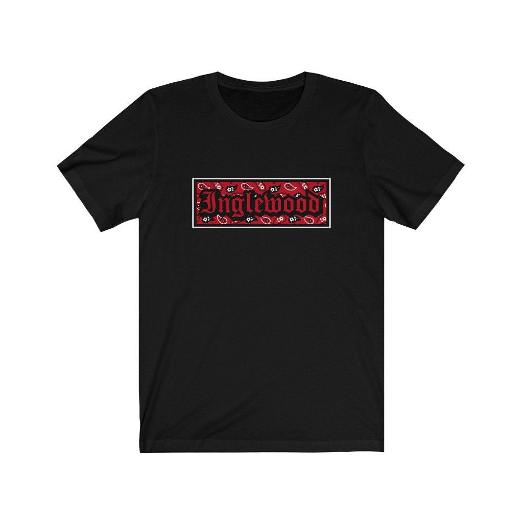 Inglewood Red Bandana Unisex Jersey Short Sleeve Tee