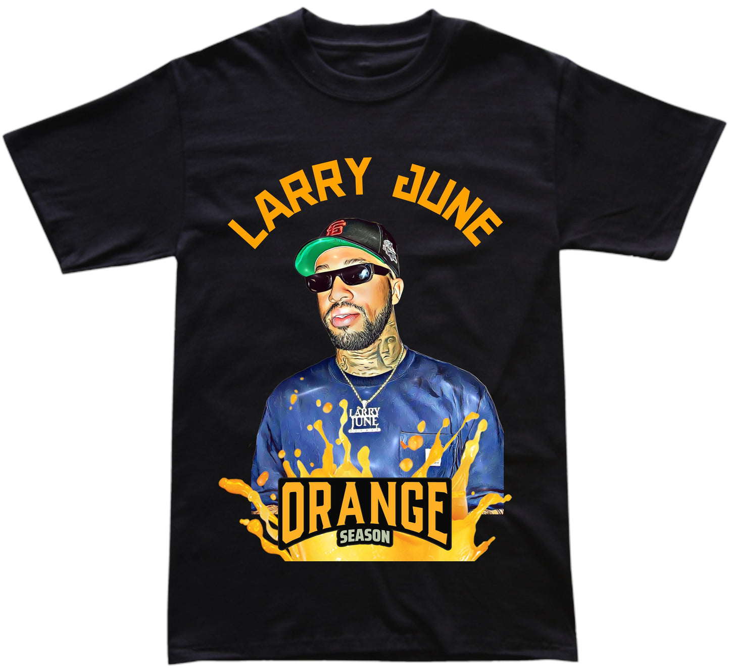 Larry june orange season t shirt