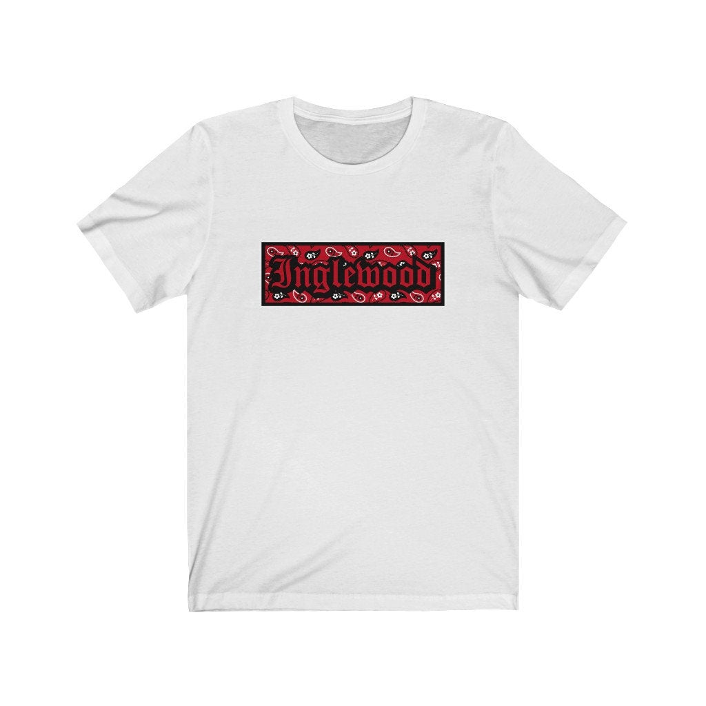 Inglewood Red Bandana Unisex Jersey Short Sleeve Tee