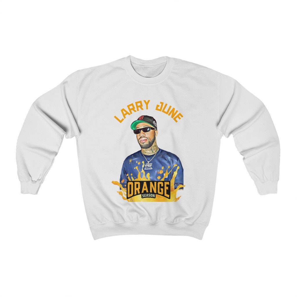 Larry June Orange Season Heavy Blend Crewneck Sweatshirt