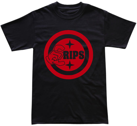 Crip logo hand sign (red) t shirt handmade custom new!!