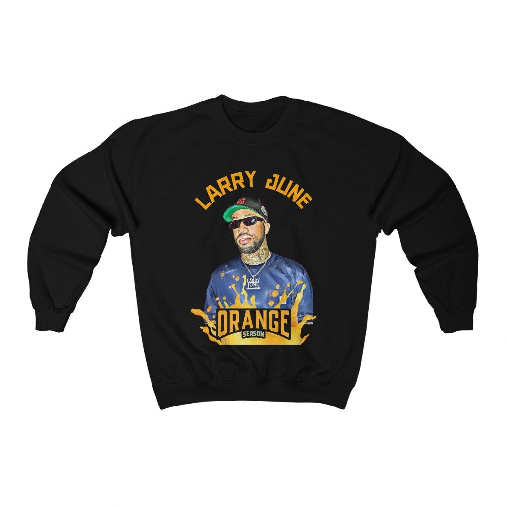 Larry June Orange Season Heavy Blend Crewneck Sweatshirt